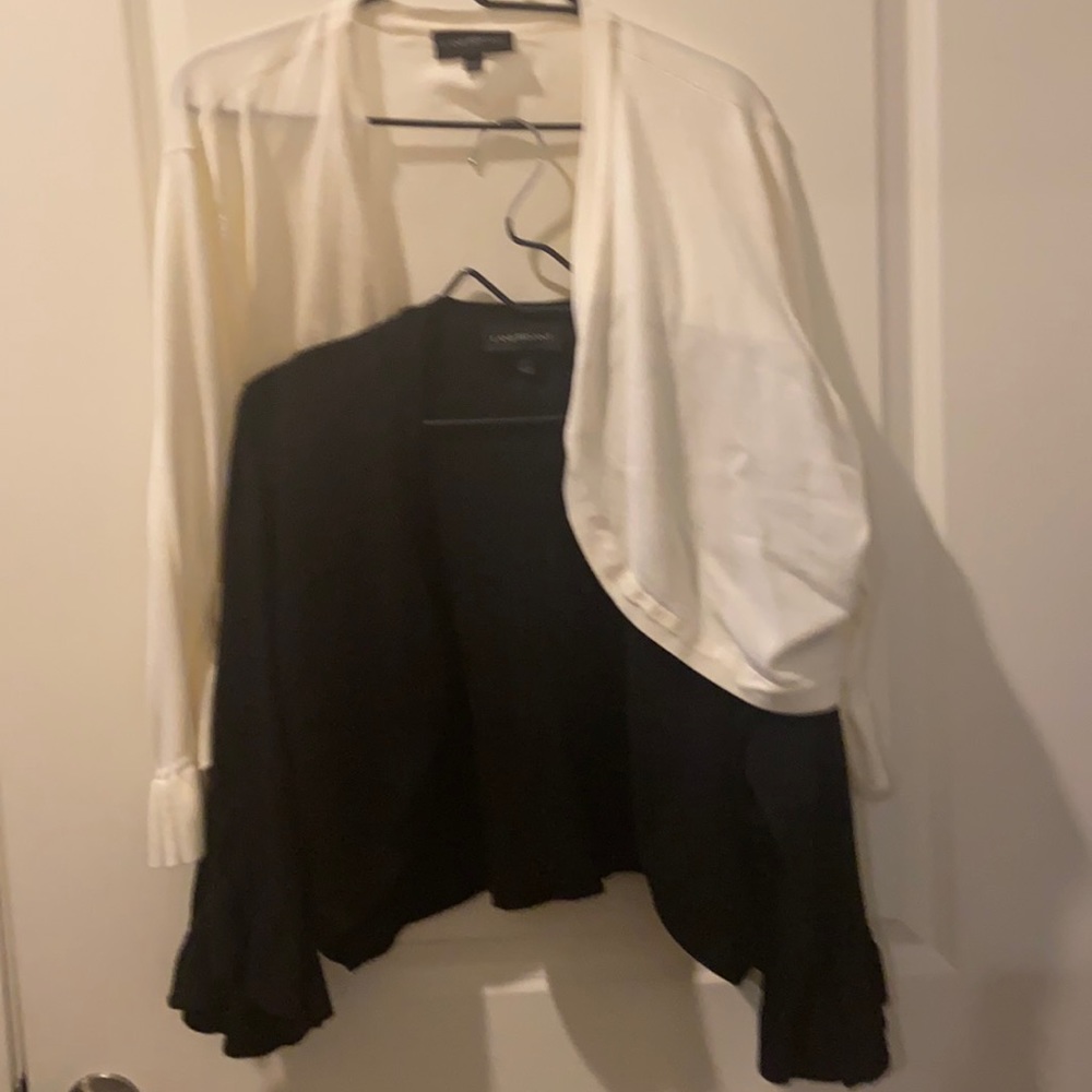 Two(2) cropped 3/4 sleeve sweaters